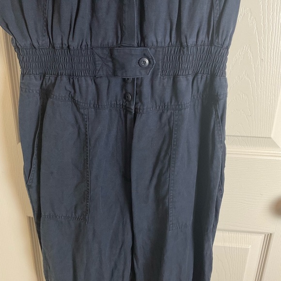 Joie Women's Navy Jumpsuit linen blend size large - Picture 8 of 16